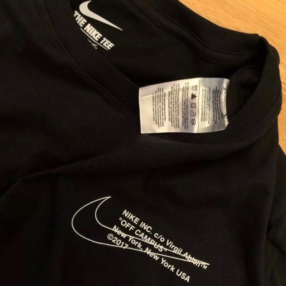 nike off white long sleeve black